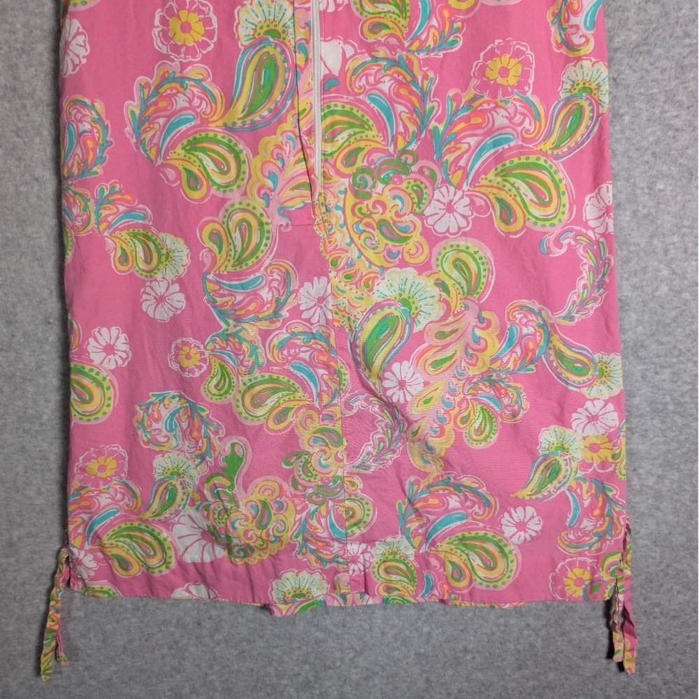 Lilly Pulitzer Girls Pink Paisley Floral Shift Dress Size 6 Sleeveless Preppy - Picture 2 of 8